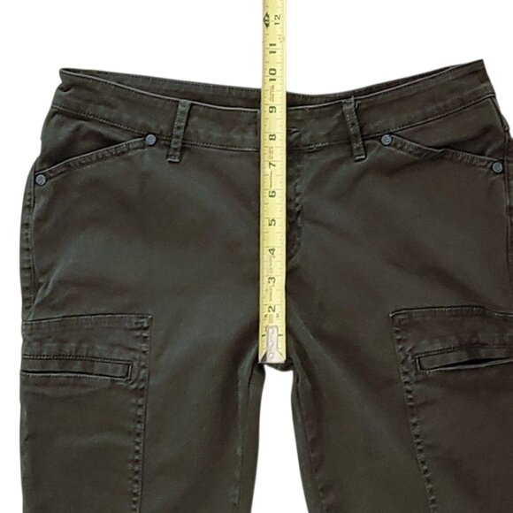 Prana Louisa Skinny Cargo Pant Organic Cotton Rich Olive Green Size 8 - Picture 6 of 12